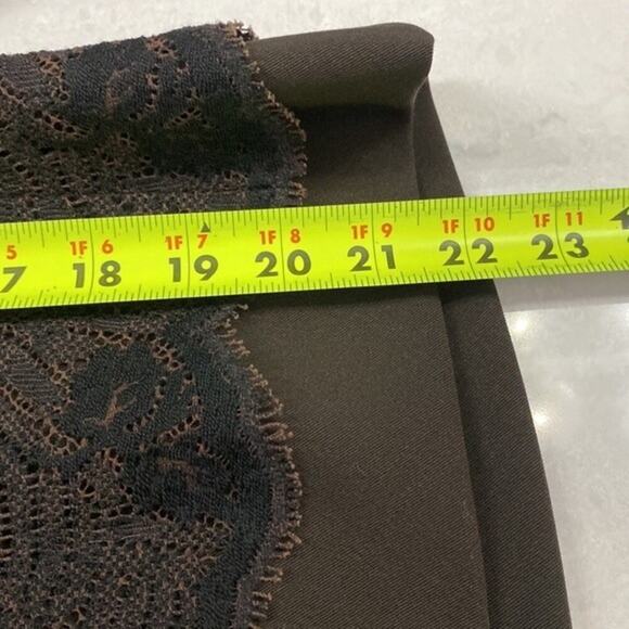 Akris Jacket Brown Lace with Black Embroidered Accents Full Zip Size 4 - Picture 9 of 10